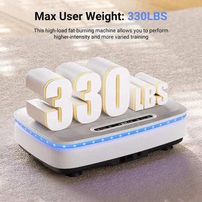 Vibration Plate with 7-Color LED Lights & Bluetooth Speaker — Whole-Body Recovery Platform