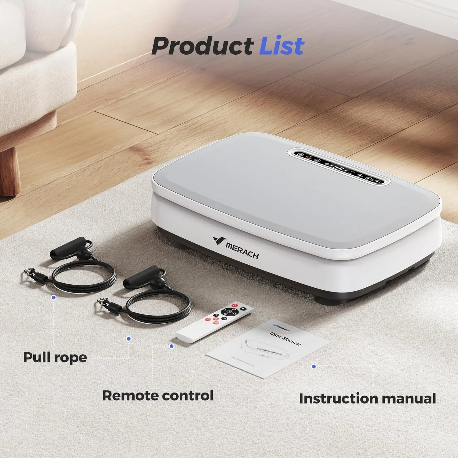 Vibration Plate with 7-Color LED Lights & Bluetooth Speaker — Whole-Body Recovery Platform