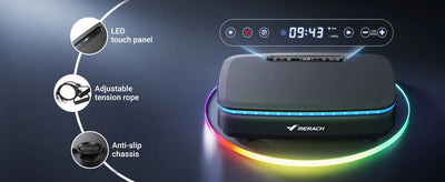Vibration Plate with 7-Color LED Lights & Bluetooth Speaker — Whole-Body Recovery Platform