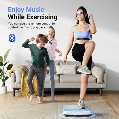 Vibration Plate with 7-Color LED Lights & Bluetooth Speaker — Whole-Body Recovery Platform