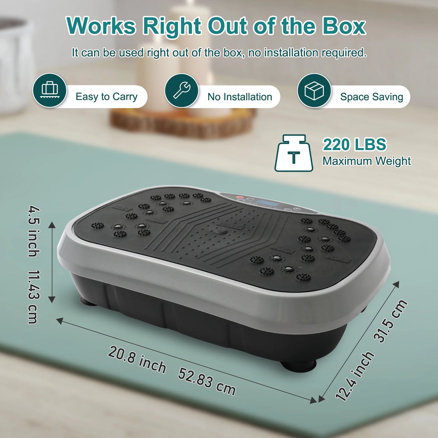 Vibration Plate Exercise Machine — Full-Body Wellness Platform with Resistance Bands & Remote