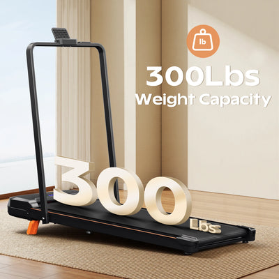 4-in-1 Folding Treadmill with Handrail — Walk, Run, Incline & Under-Desk