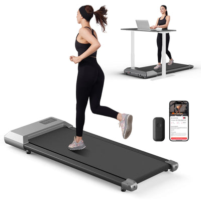 Under-Desk Walking Pad Treadmill — 2.5 HP, App & Remote, 300 lb Capacity