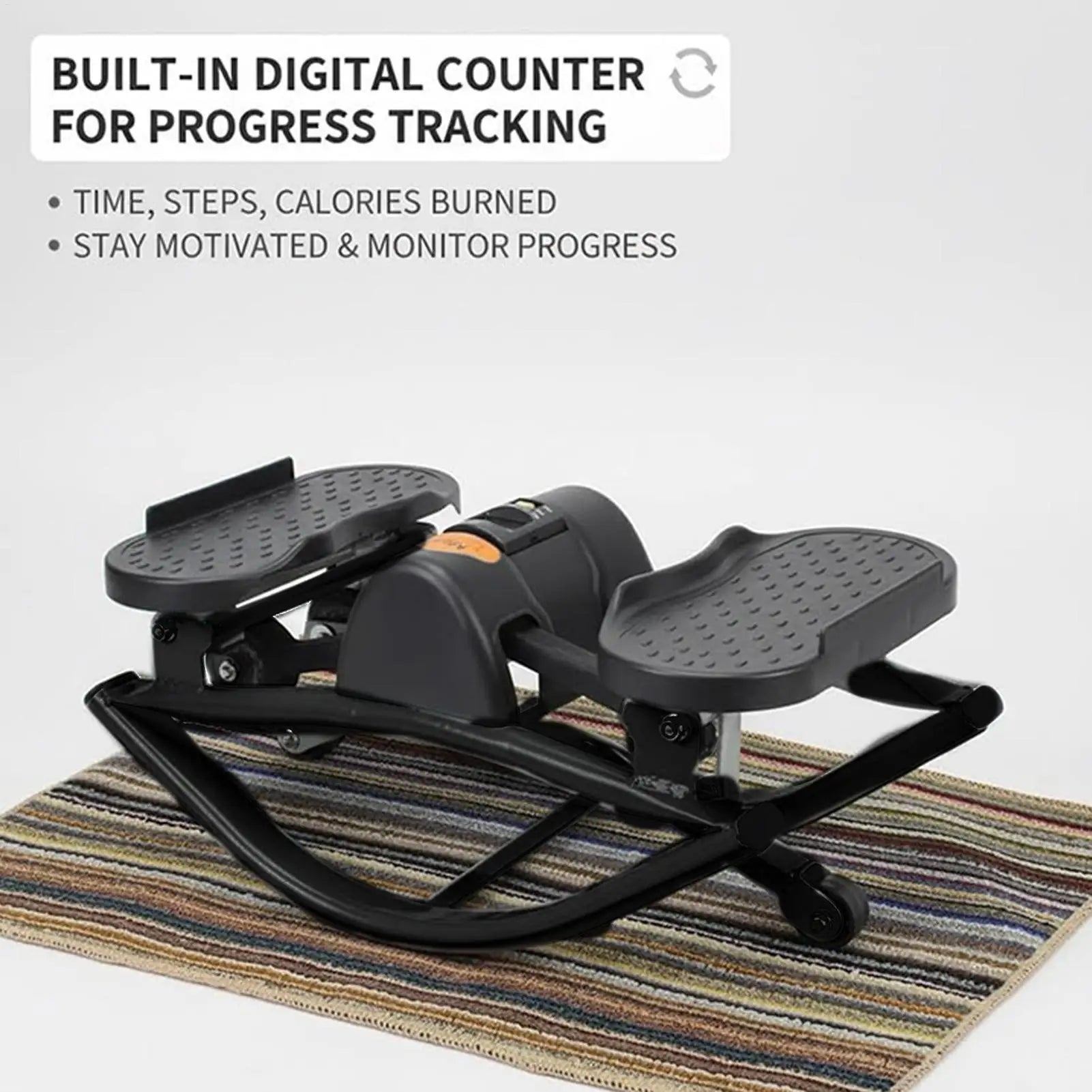 Portable Lateral Stepper — Compact Twist Stepper with LCD Monitor