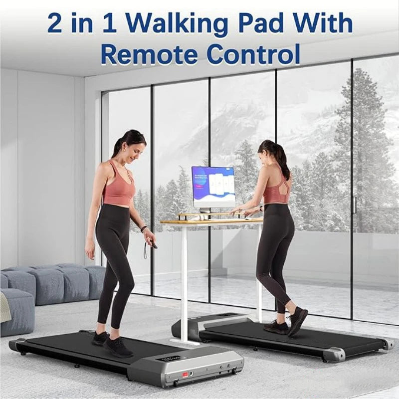 Under-Desk Walking Pad Treadmill — 2.5 HP, App & Remote, 300 lb Capacity