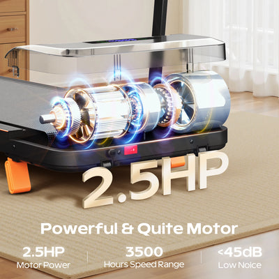 4-in-1 Folding Treadmill with Handrail — Walk, Run, Incline & Under-Desk