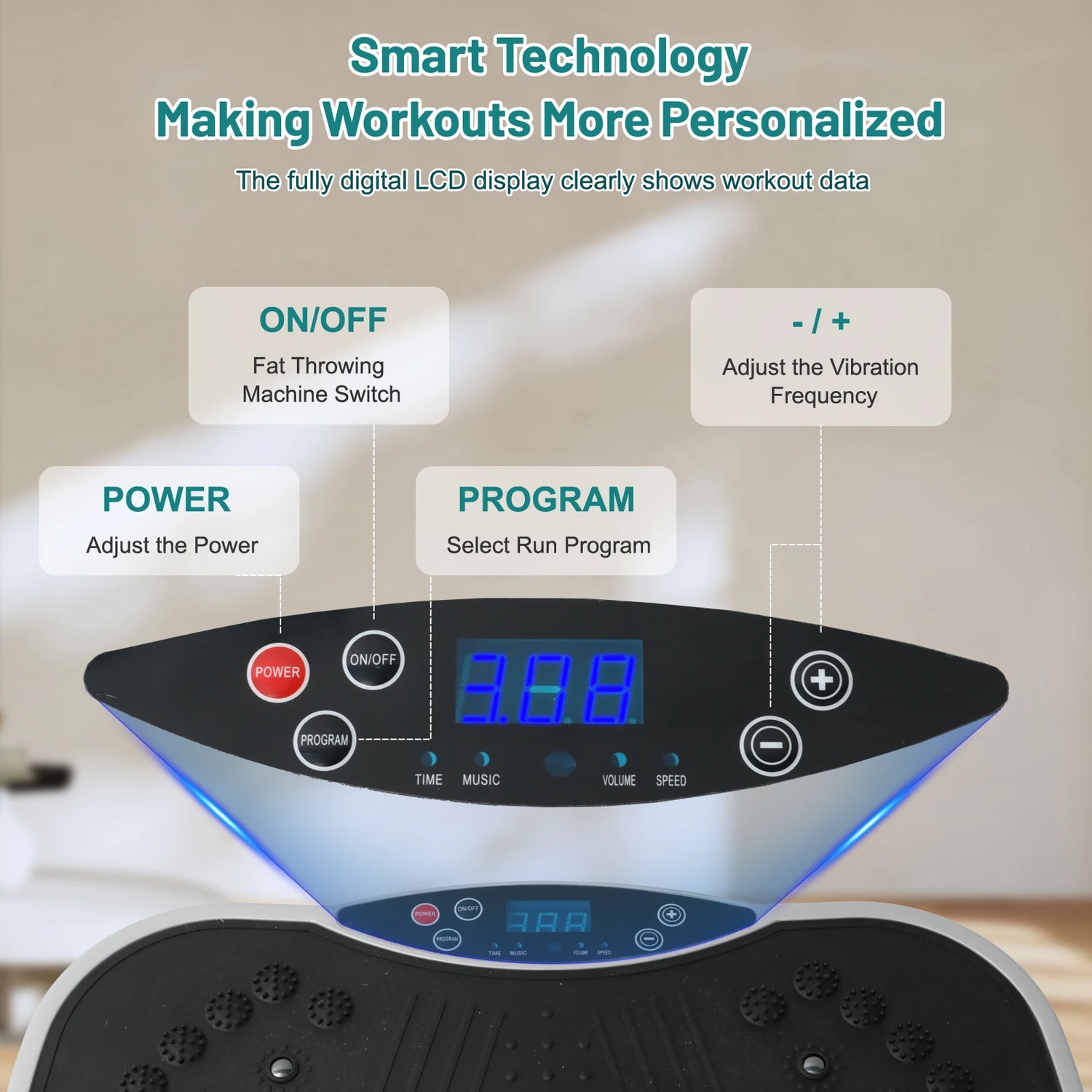 Vibration Plate Exercise Machine — Full-Body Wellness Platform with Resistance Bands & Remote