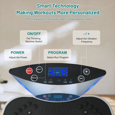 Vibration Plate Exercise Machine — Full-Body Wellness Platform with Resistance Bands & Remote