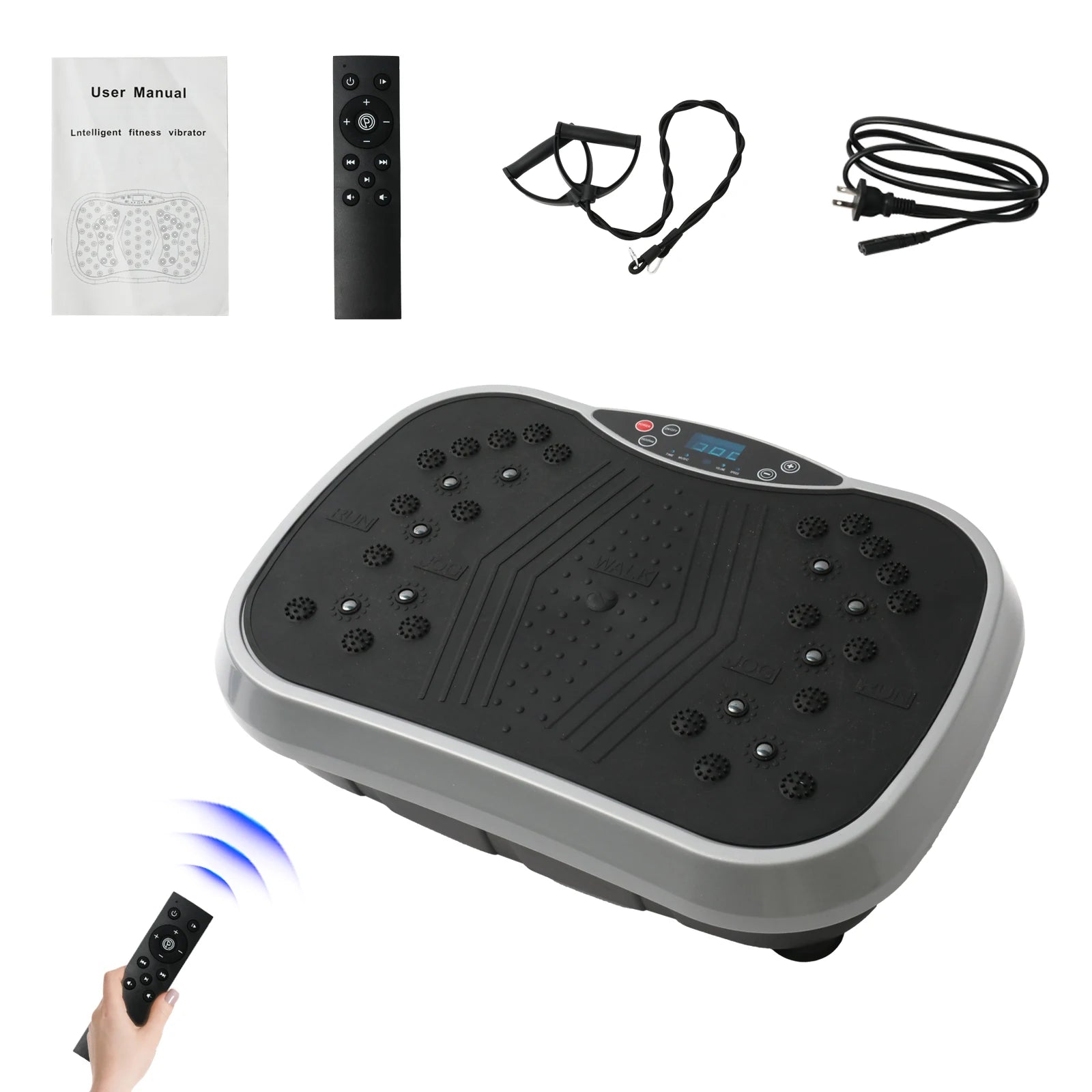 Vibration Plate Exercise Machine — Full-Body Wellness Platform with Resistance Bands & Remote