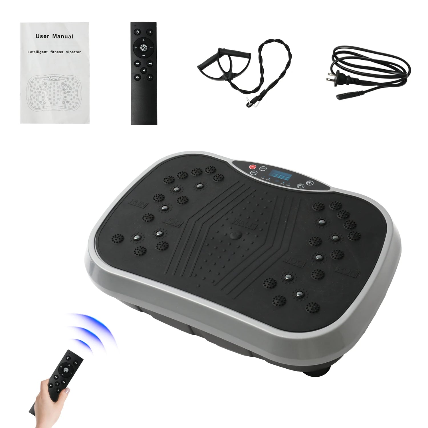 Vibration Plate Exercise Machine — Full-Body Wellness Platform with Resistance Bands & Remote