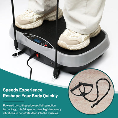 Vibration Plate Exercise Machine — Full-Body Wellness Platform with Resistance Bands & Remote