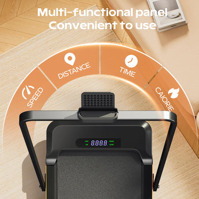 4-in-1 Folding Treadmill with Handrail — Walk, Run, Incline & Under-Desk