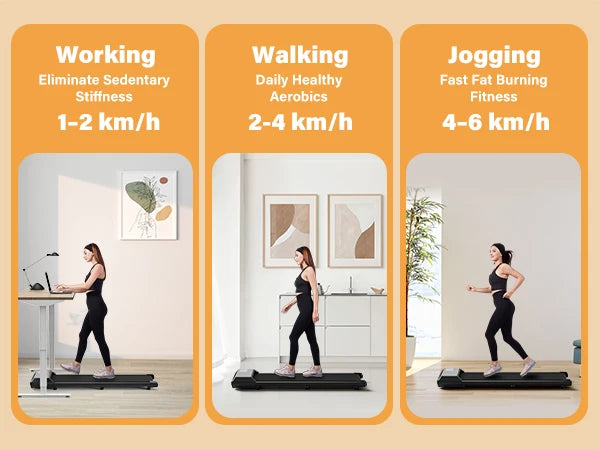 Under-Desk Walking Pad Treadmill — 2.5 HP, App & Remote, 300 lb Capacity