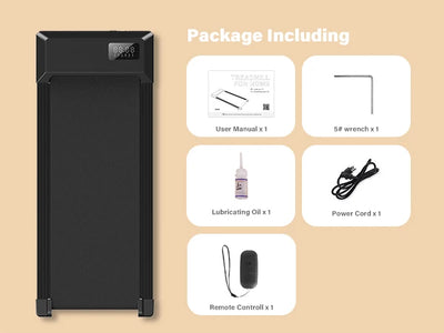 Under-Desk Walking Pad Treadmill — 2.5 HP, App & Remote, 300 lb Capacity