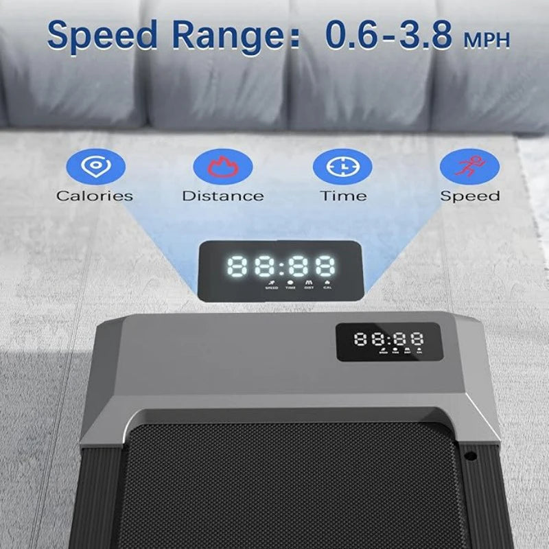 Under-Desk Walking Pad Treadmill — 2.5 HP, App & Remote, 300 lb Capacity