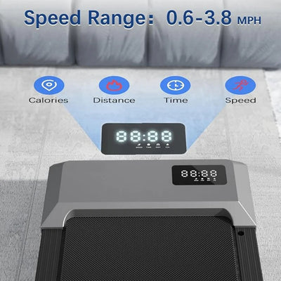 Under-Desk Walking Pad Treadmill — 2.5 HP, App & Remote, 300 lb Capacity