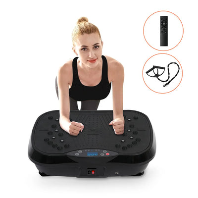 Vibration Plate Exercise Machine — Full-Body Wellness Platform with Resistance Bands & Remote