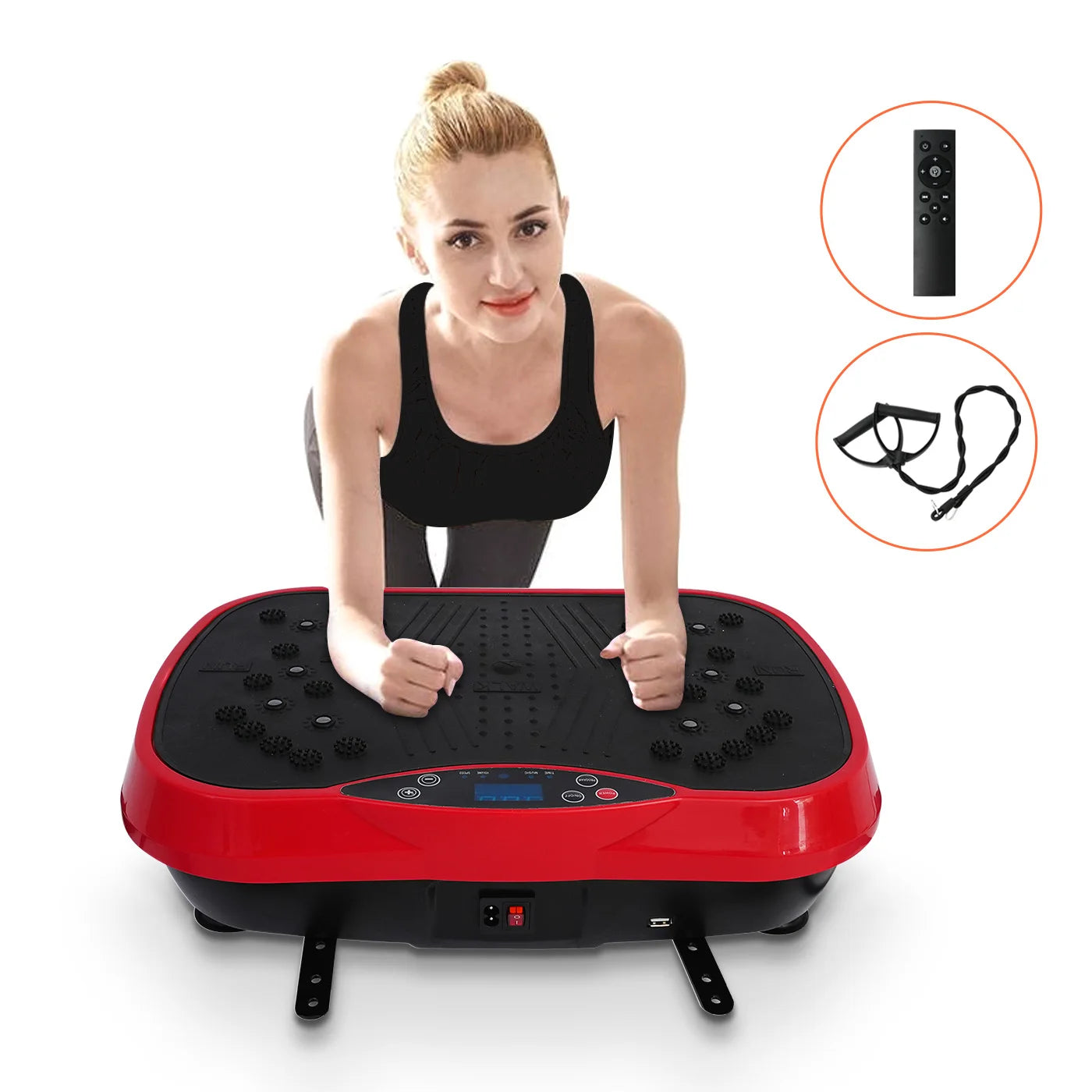 Vibration Plate Exercise Machine — Full-Body Wellness Platform with Resistance Bands & Remote