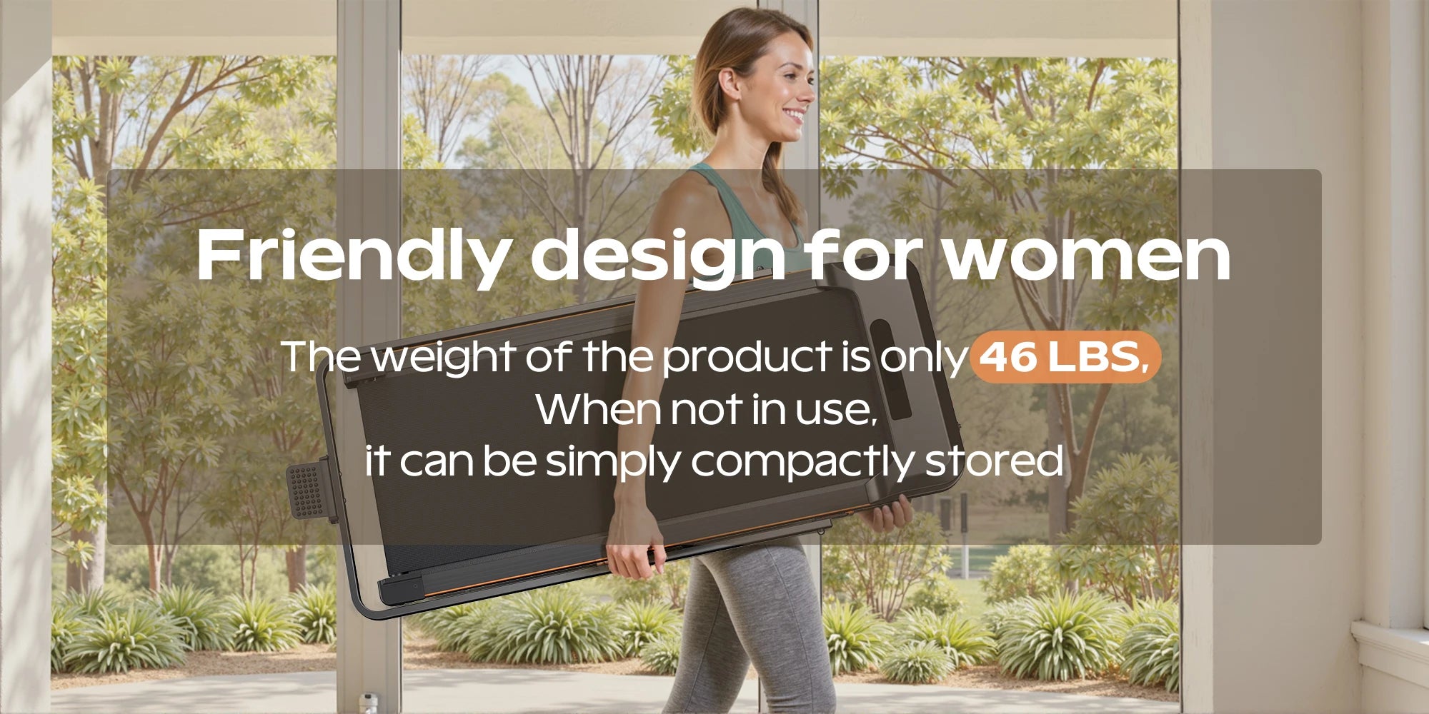 4-in-1 Folding Treadmill with Handrail — Walk, Run, Incline & Under-Desk
