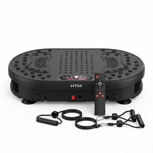 High-Frequency Vibration Plate — 120 Levels & 9 Programs, Touch + Remote Control