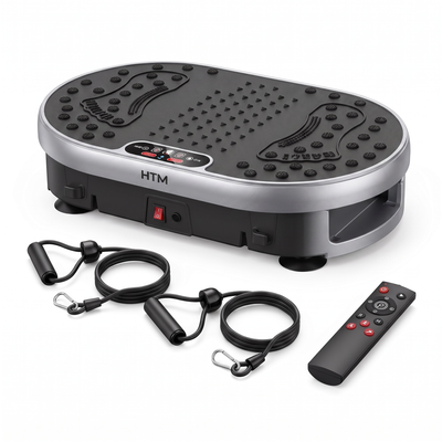 High-Frequency Vibration Plate — 120 Levels & 9 Programs, Touch + Remote Control