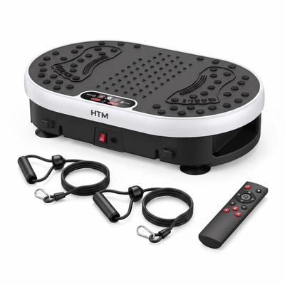 High-Frequency Vibration Plate — 120 Levels & 9 Programs, Touch + Remote Control